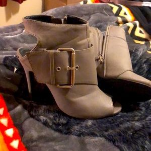 Grey ankle boots